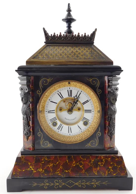 Appraisal: CLOCK New Haven Clock Company c eight day shelf clock