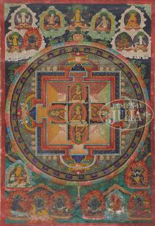 Appraisal: THANGKA PAINTING OF MANDALA Tibet th century The painting with