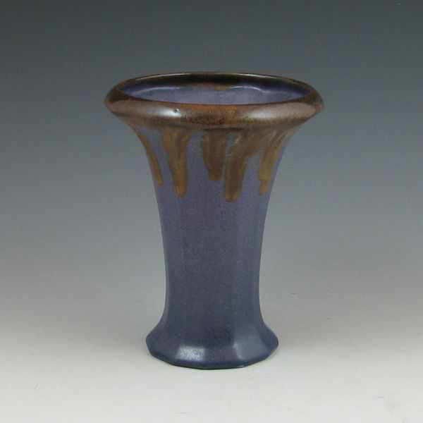 Appraisal: Erphila vase with brown over purple matte Marked Erphila Art