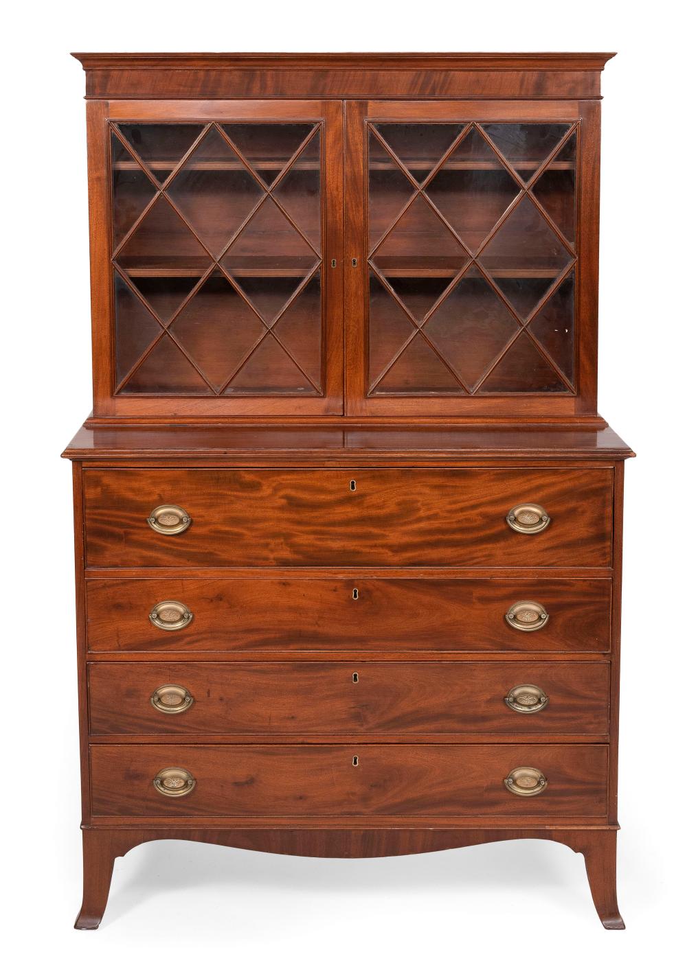 Appraisal: HEPPLEWHITE SECRETARY DESK TH CENTURY HEIGHT WIDTH DEPTH HEPPLEWHITE SECRETARY