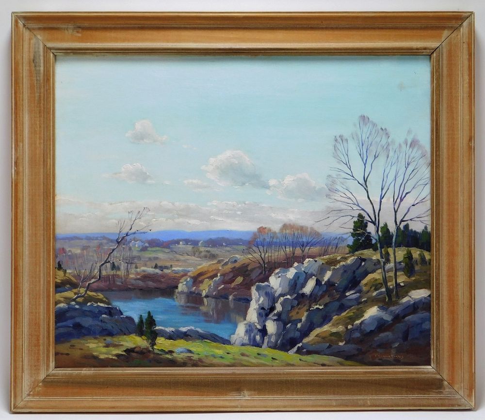 Appraisal: C Gordon Harris Mountainous Landscape Painting Charles Gordon Harris Rhode