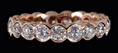 Appraisal: Diamond eternity band round brilliant-cut diamonds total estimated weight cts