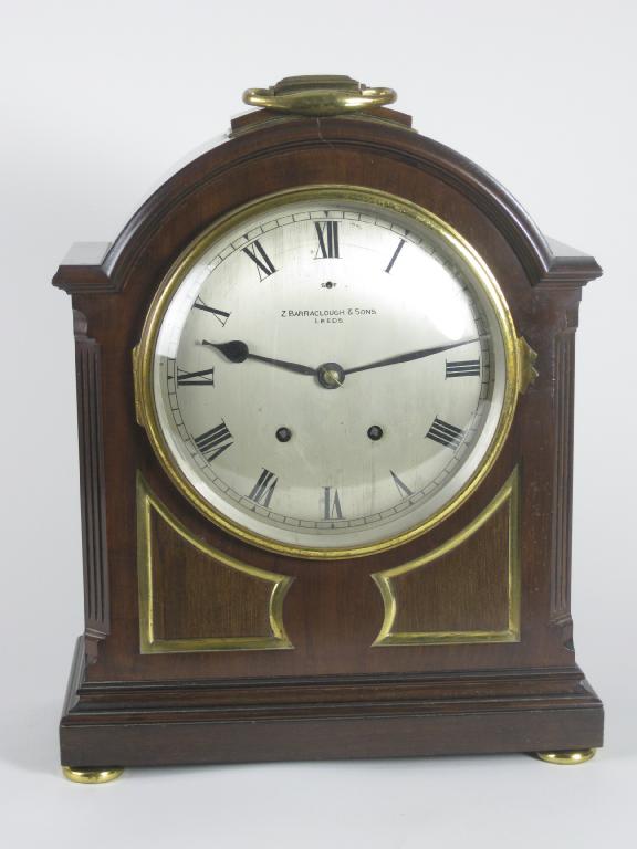 Appraisal: A late th Century Bracket Clock the mahogany case with