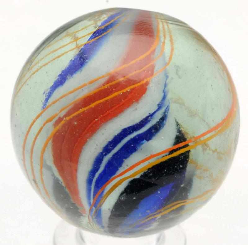 Appraisal: Rare Complex Solid Core Swirl Marble Blue jelly core surrounded