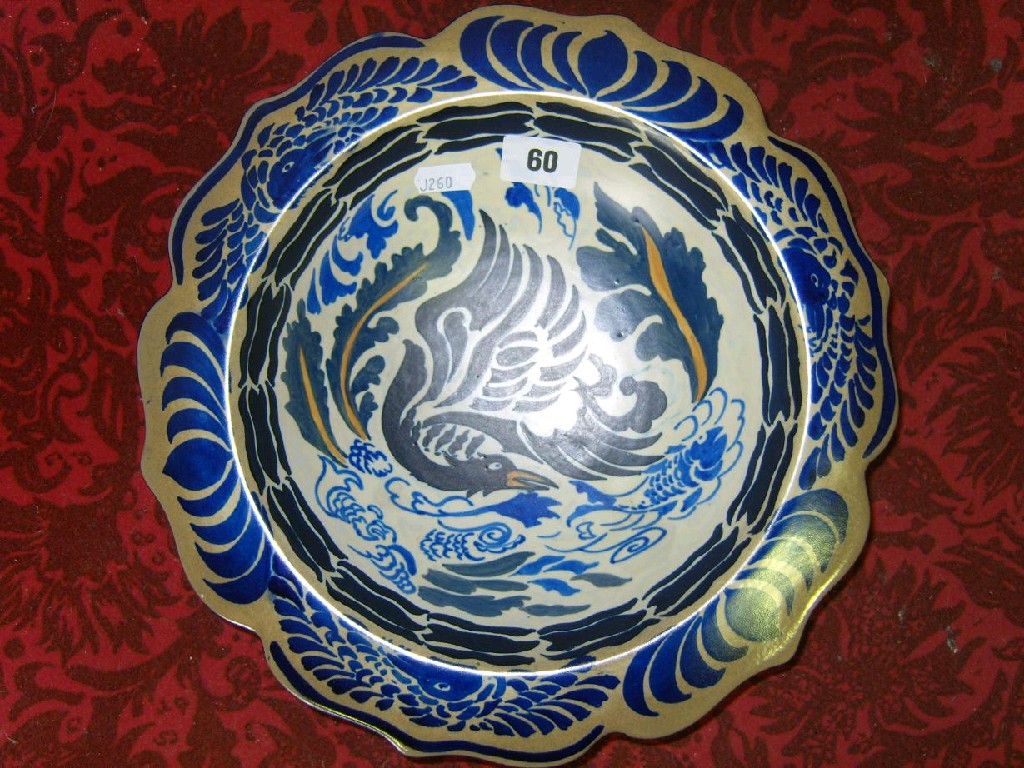 Appraisal: A Royal Cauldon open bowl with shaped rim and painted