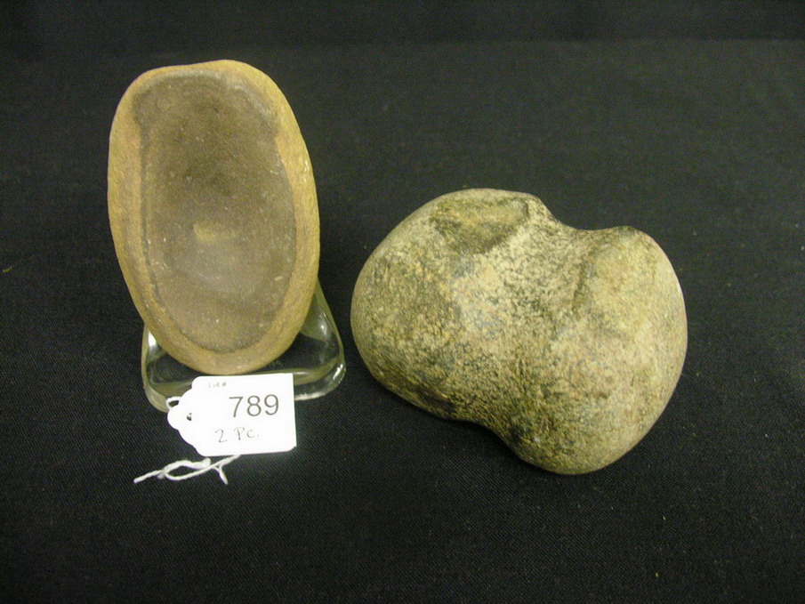 Appraisal: TWO NATIVE AMERICAN STONE TOOLS by by by by