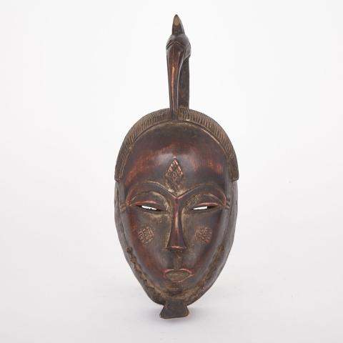 Appraisal: Baule Yaure Carved Wood Female Mask West Africa th century