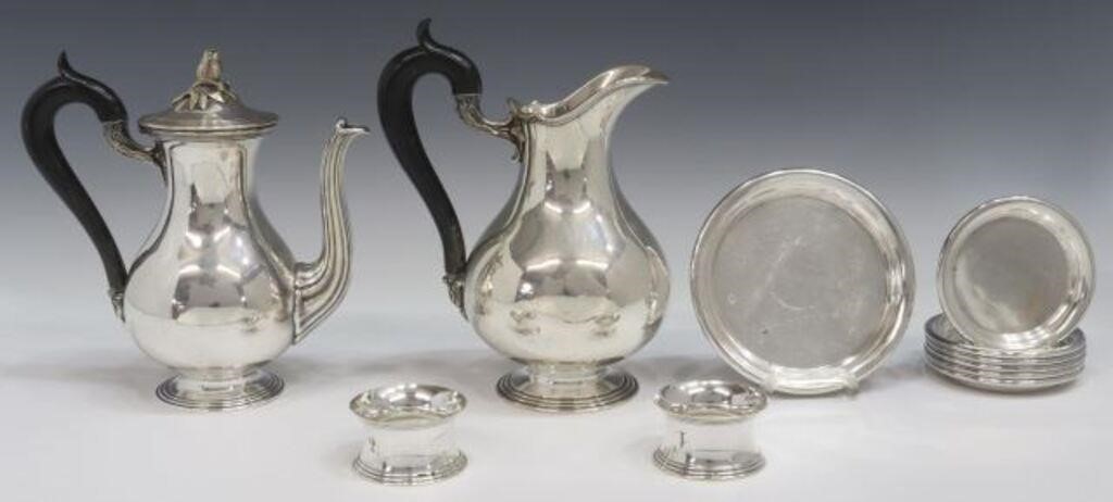 Appraisal: lot of French silverplate tableware Orfevrerie Christofle including coffee pot