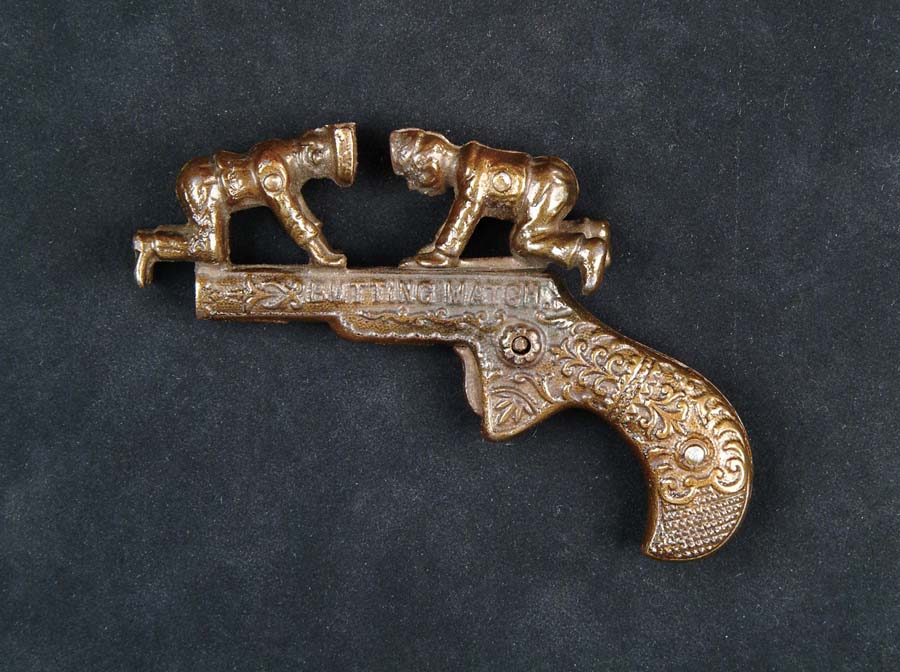 Appraisal: BUTTING MATCH ANIMATED TOY CAP GUN BY IVES AN Circa