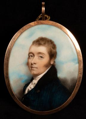 Appraisal: Andrew Plimer - Portrait Miniature of Peter Campbell - wearing