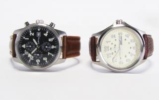 Appraisal: Description Two Orvis Stainless Steel Men's Field Watches inspired by