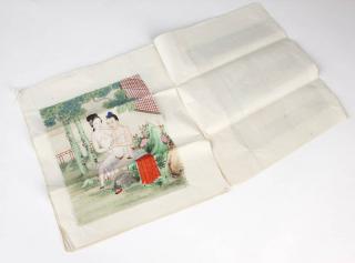 Appraisal: Collection of Chinese erotic paintings on silk Late Qing Dynasty