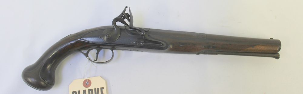 Appraisal: An Antique Carbonell of Barcelona Flintlock Pistol The barrel stamped