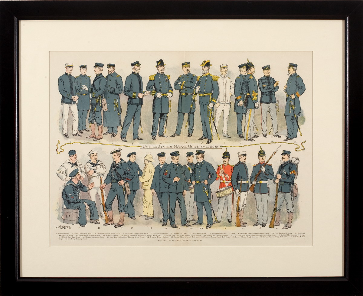 Appraisal: UNITED STATES NAVAL UNIFORMS Supplement to quot Harper's Weekly quot