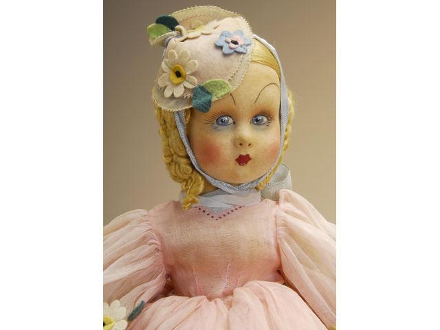 Appraisal: Lenci-Type Boudon Doll Italy ca painted muslin head and body