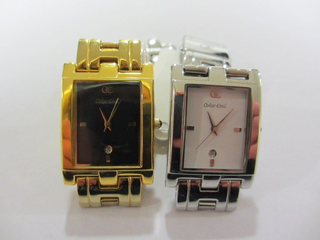 Appraisal: Lot comprising three gents wrist watches two by Oscar Emil