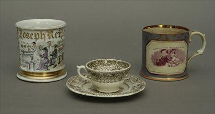 Appraisal: English Lusterware Victoria Albert Commemorative Mug Together with a German