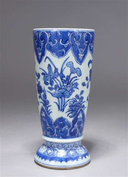 Appraisal: Chinese blue and white porcelain vase with floral designs some