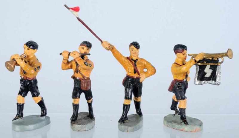 Appraisal: Elastolin Jungvolk Musicians Includes four different figures as shown in