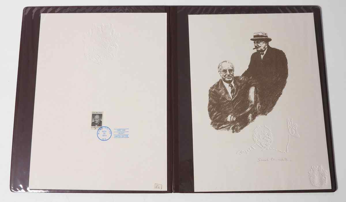 Appraisal: CHURCHILL Sarah British th Century ''Friends'' Winston Churchill and Franklin