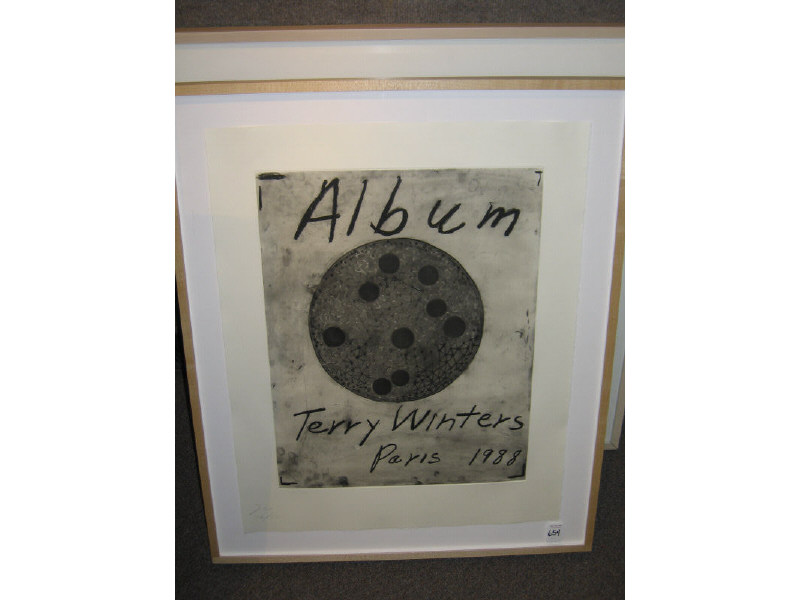 Appraisal: TERRY WINTERS AMERICAN B TITLE PAGE From Album etching signed