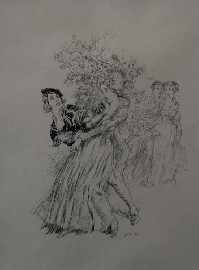 Appraisal: Norman Lindsay - Into an Orchard Full of Cherries ink