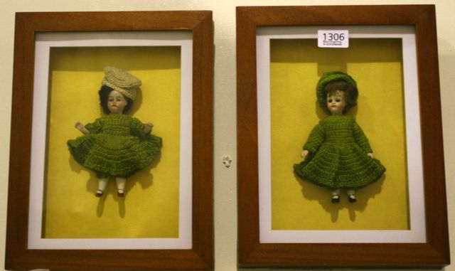 Appraisal: A pair of late nineteenth century German dollhouse porcelain dolls