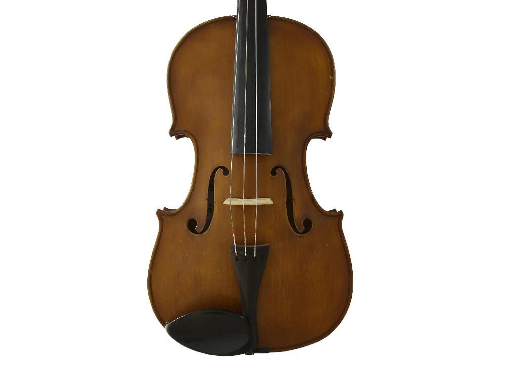 Appraisal: French Stradivari copy violin circa cm