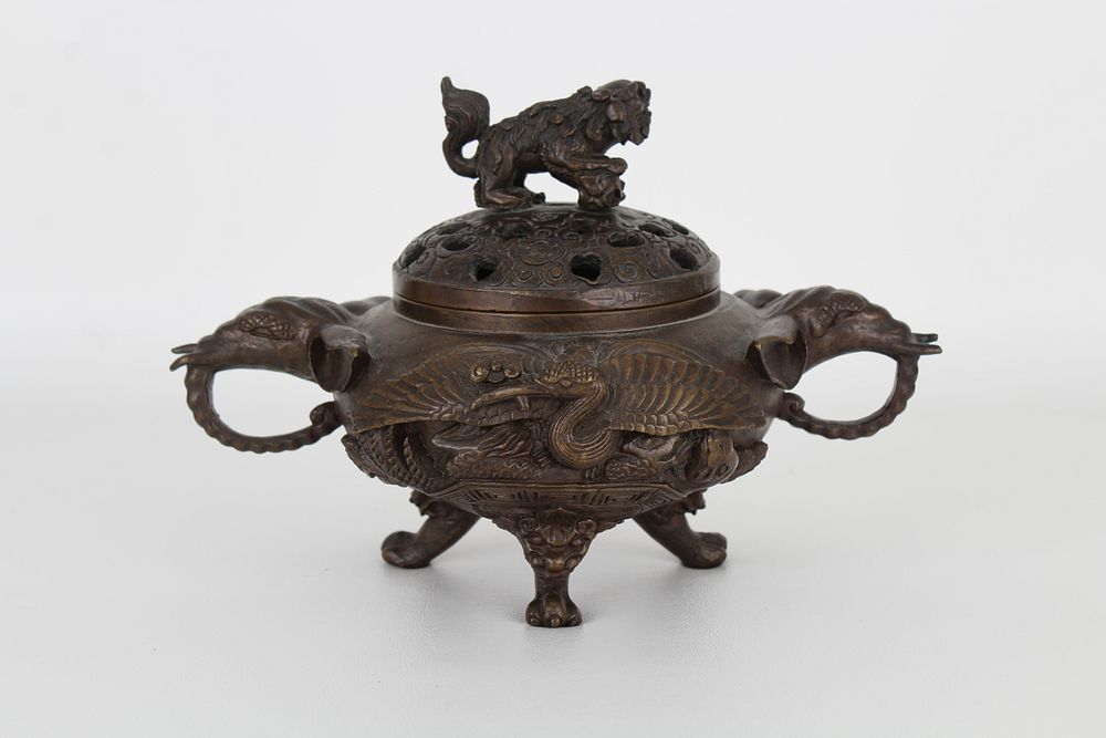 Appraisal: Chinese Archaic Style Bronze Censor Chinese Archaic Style Bronze Censor