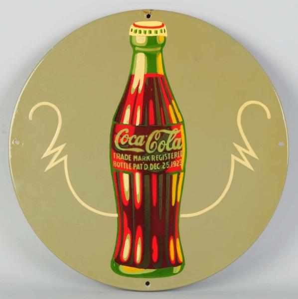 Appraisal: Porcelain Coca-Cola Sign s This sign was a component to