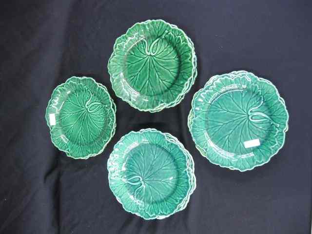 Appraisal: Wedgwood Majolica Leaf Plates '' diameter excellent