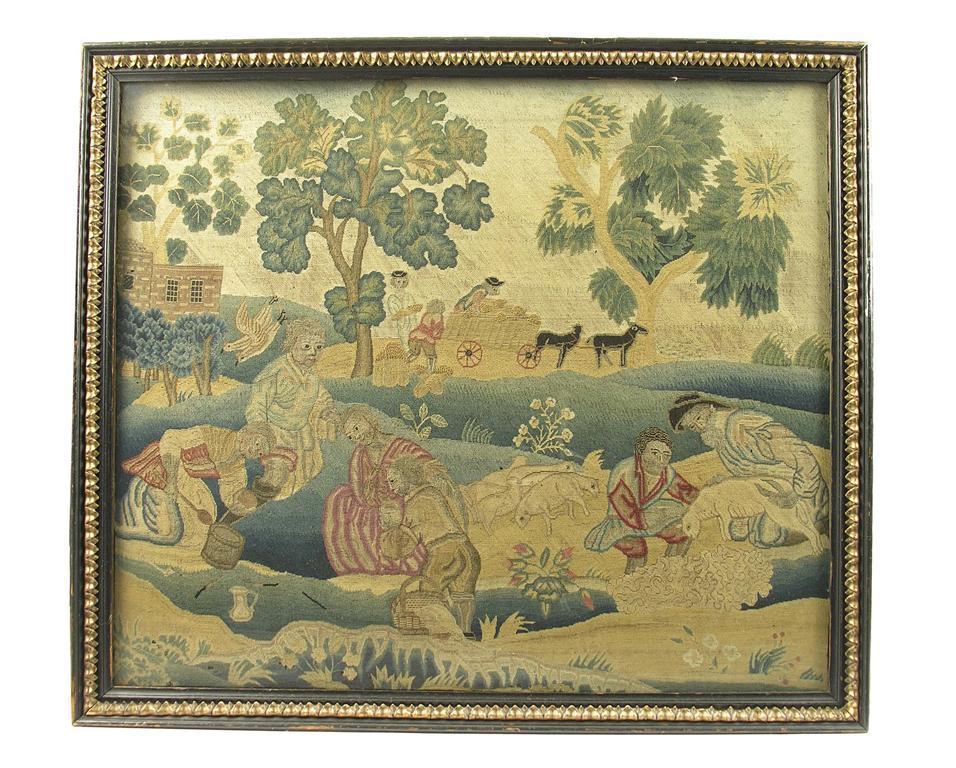 Appraisal: An early th century needlework picture