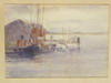 Appraisal: W C - Working Waterfront impressionist study ca unsigned in