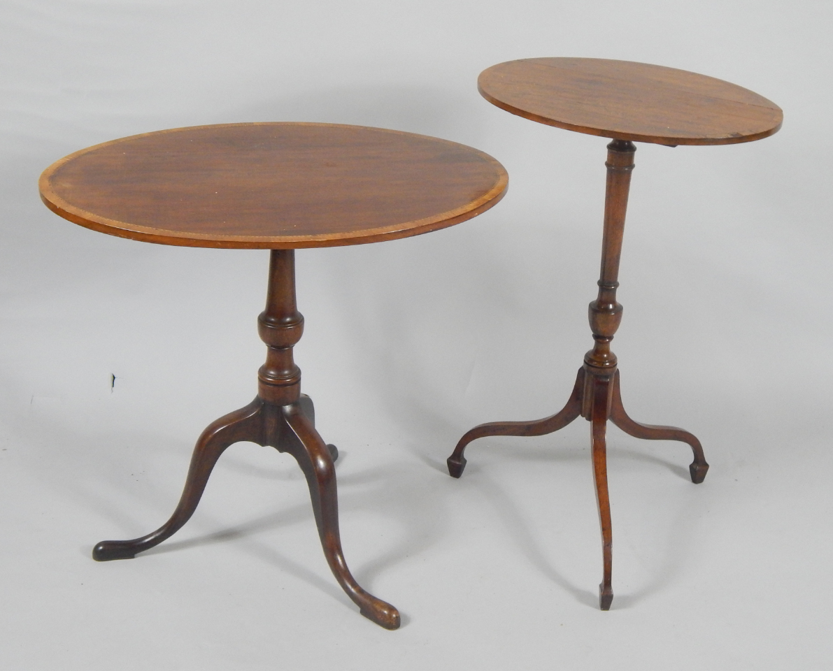 Appraisal: A George III style mahogany and cross banded occasional table