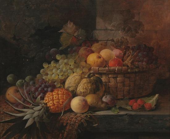 Appraisal: JAMES POULTON English active - STILL LIFE OF FRUIT signed