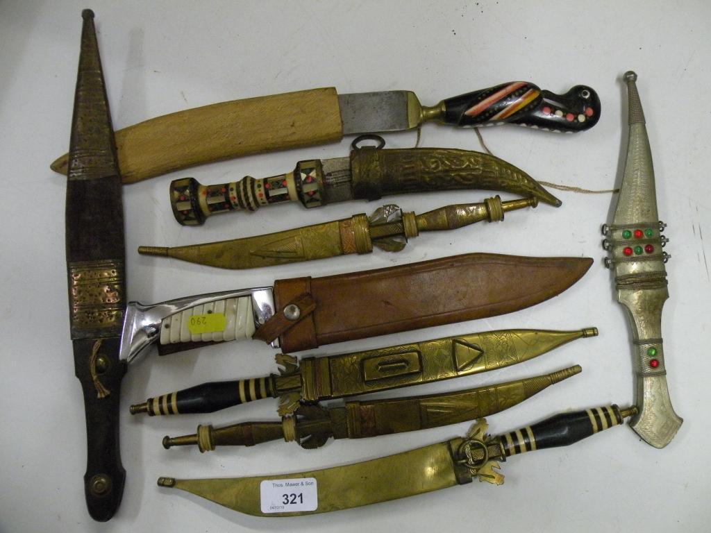 Appraisal: Various Eastern ceremonial daggers