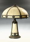 Appraisal: TABLE LAMP - Circa carmel slag glass table lamp Six