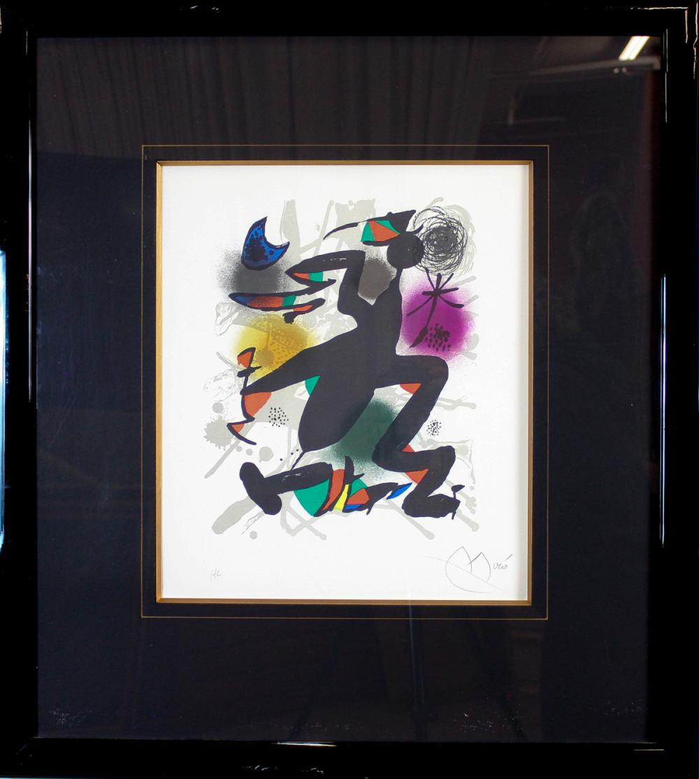 Appraisal: JOAN MIRO Spain - lithograph on paper Lithographe III Plate