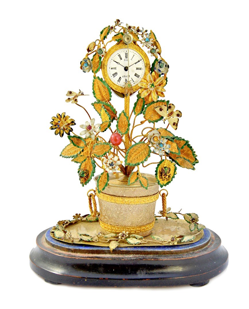 Appraisal: A French novelty brass mantel clock early th century modelled