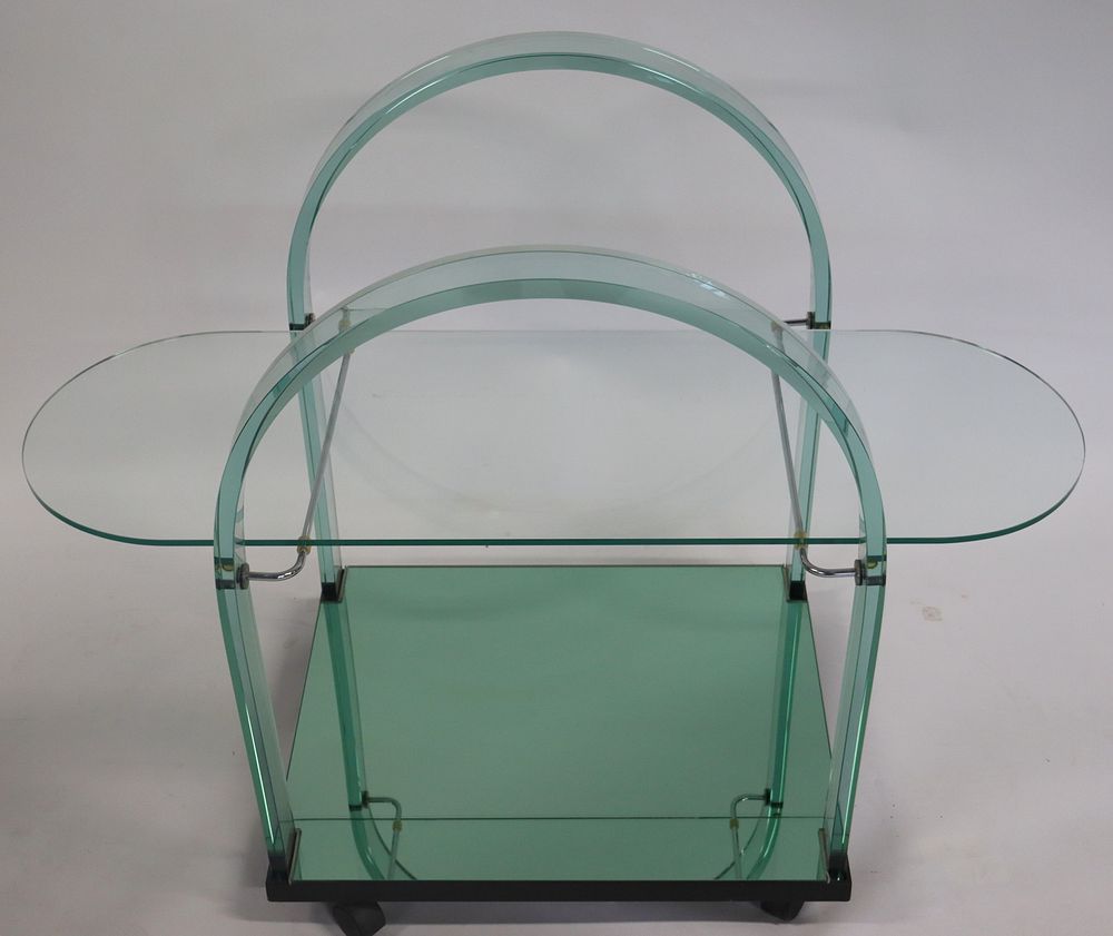 Appraisal: Vintage And Fine Quality Glass T Cart Very decorative with