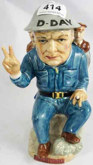 Appraisal: Peggy Davies Winston Churchill D Day Toby Jug Colour Decorating