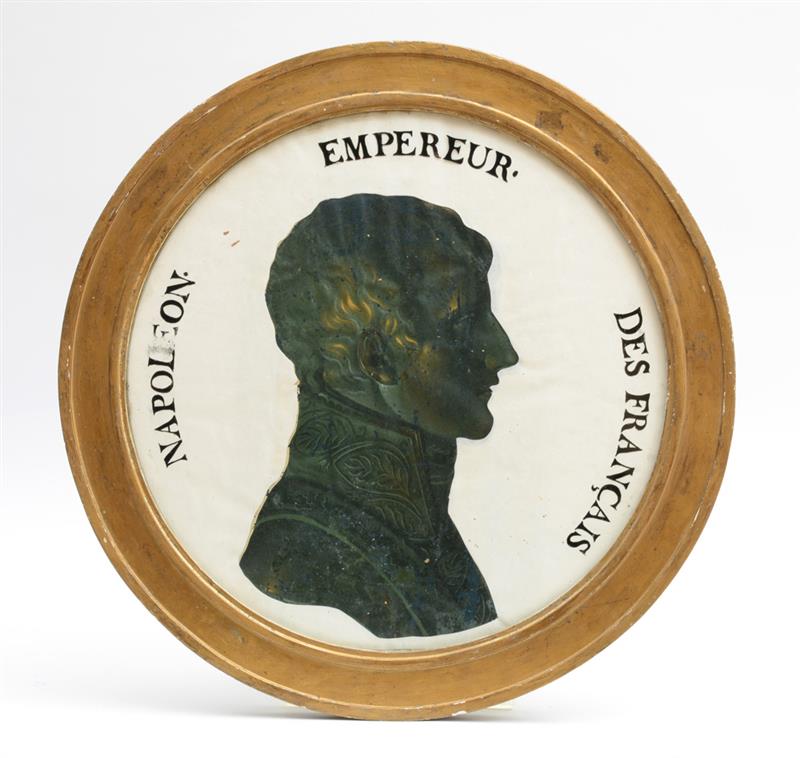 Appraisal: NAPOLEON EMPEREUR DES FRANCAIS Cut white paper over black silhouette