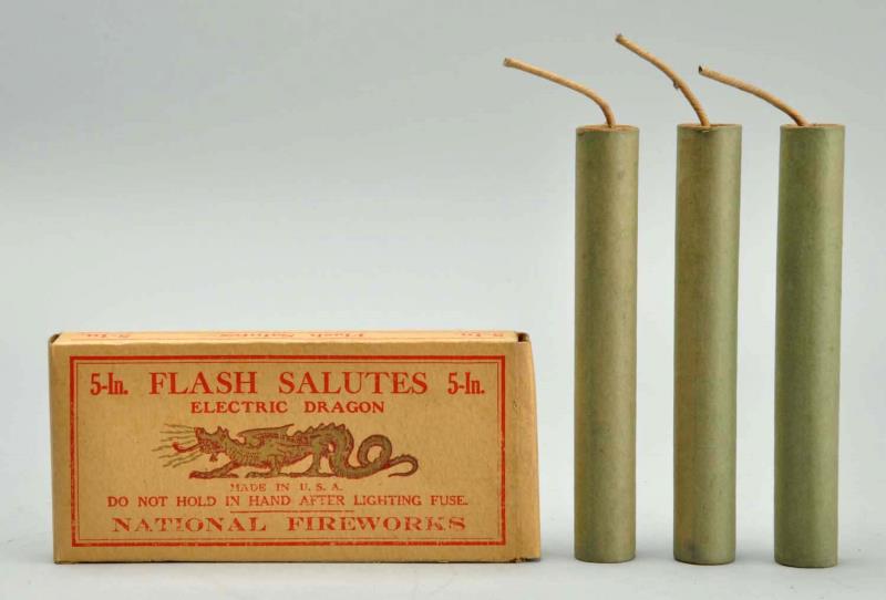 Appraisal: Early s Full Box Of Electric Dragon Salutes National Fireworks