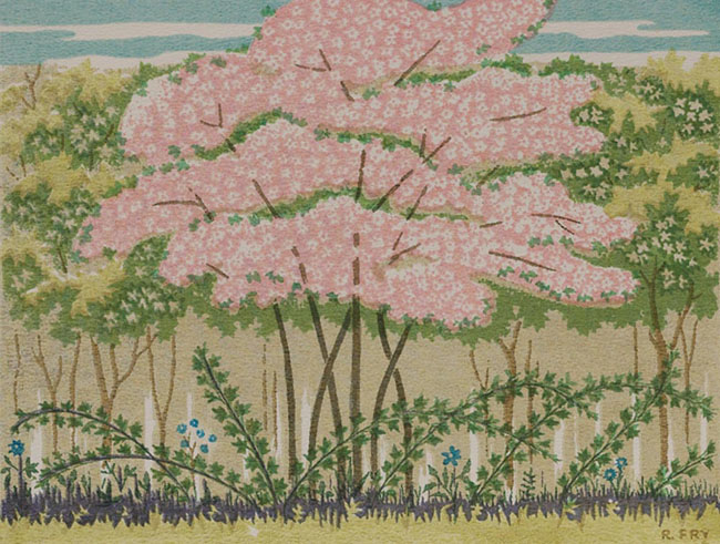 Appraisal: Rowena C Fry American - Spring c color woodblock x