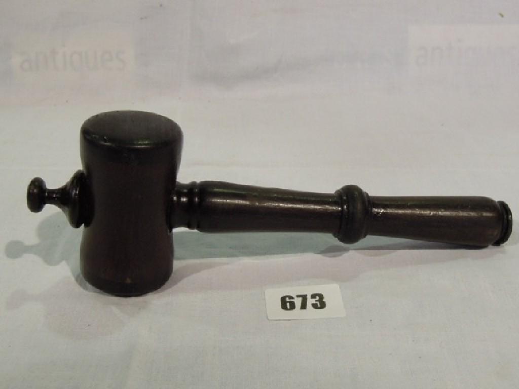 Appraisal: A turned wood gavel