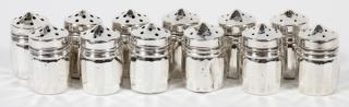 Appraisal: STERLING INDIVIDUAL SALT AND PEPPER SHAKERS PAIRS STERLING INDIVIDUAL SALT