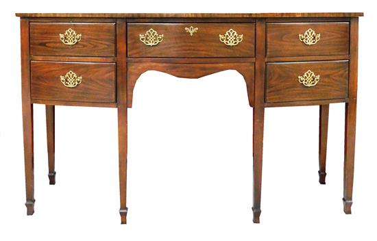 Appraisal: Harden Georgian style bow front sideboard mahogany veneer with banding