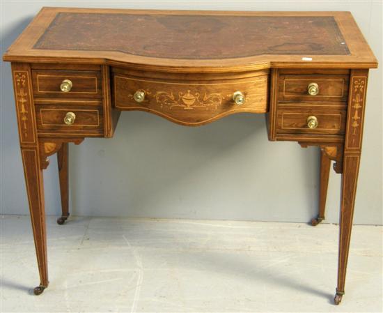 Appraisal: Late th century rosewood and boxwood strung parquetry inlaid writing