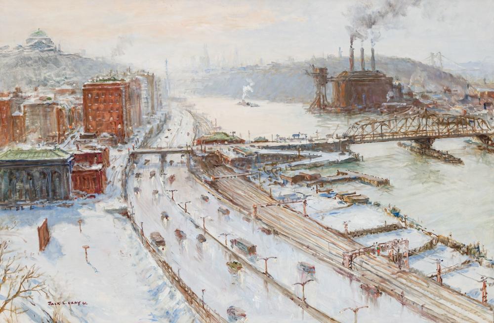 Appraisal: JACK LORIMER GRAY Canadian - Harlem River oil on canvas