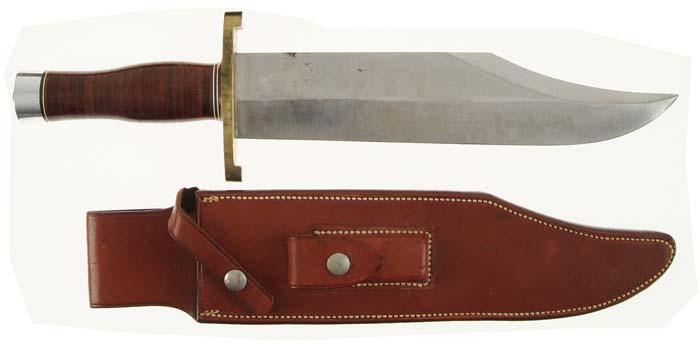 Appraisal: RANDALL SMITHSONIAN BOWIE Model with blade dbl brass hand guard